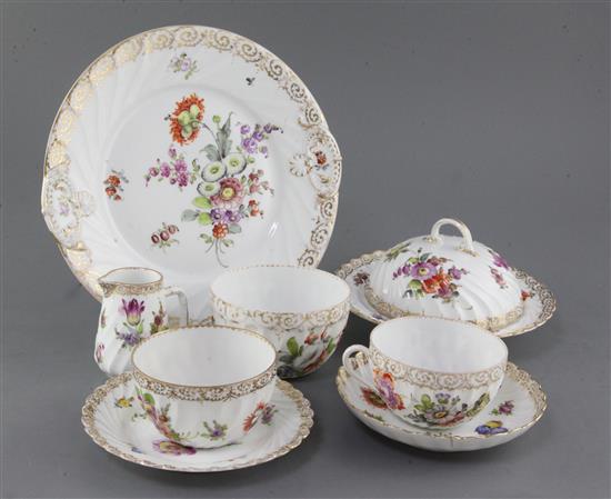A Dresden thirty five piece tea service,